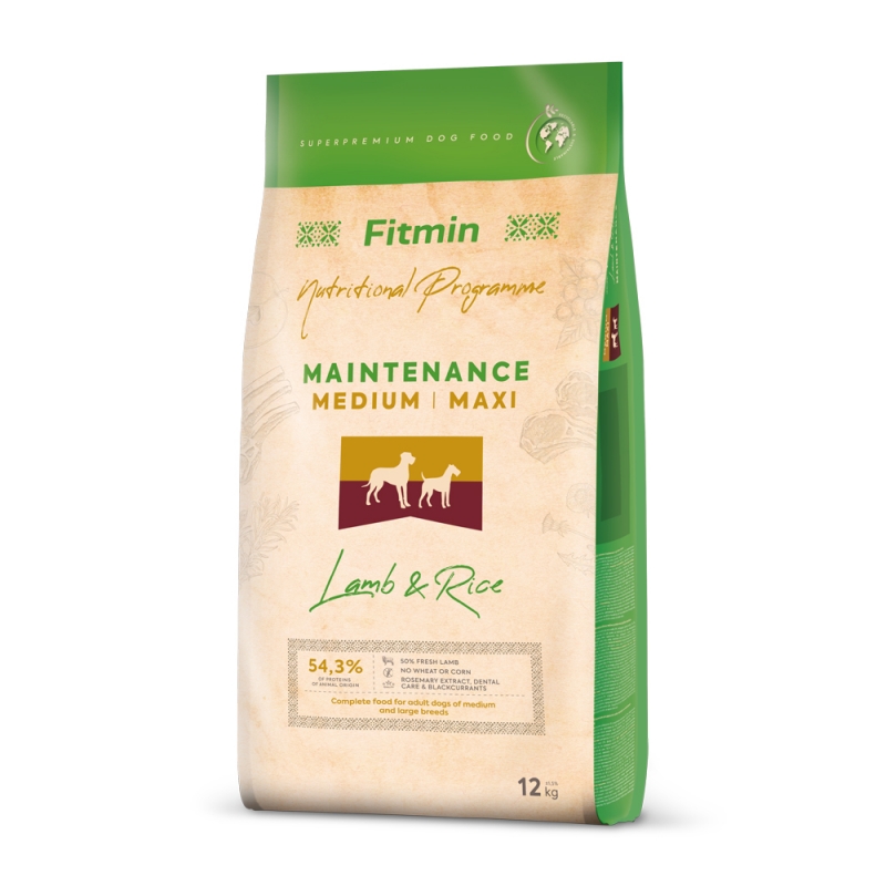 Fitmin Medium Maxi Lamb&Rice krmivo pro psy - 12 kg