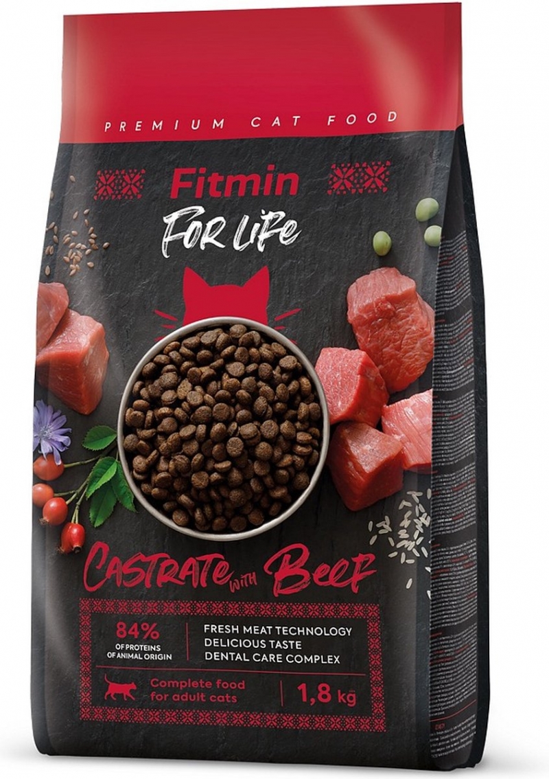 Fitmin cat For Life Castrate Beef 1,8 kg