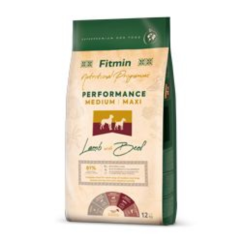 Fitmin Medium Maxi Performance Lamb with Beef - krmivo pro psy -  12 kg