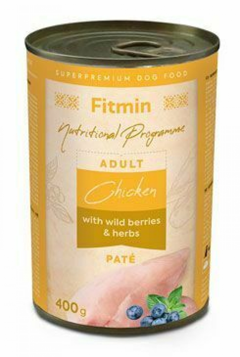Fitmin NP Konzerva kuřecí s bylinkami a ovocem pro psy 2x 400 g