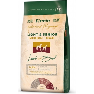 Fitmin Light Senior Medium Maxi Lamb & Beef - 12 kg